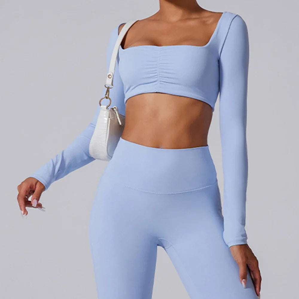 Fawn Long Sleeve Sport Crop Top