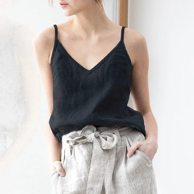 Crystal Cotton Linen Tank
