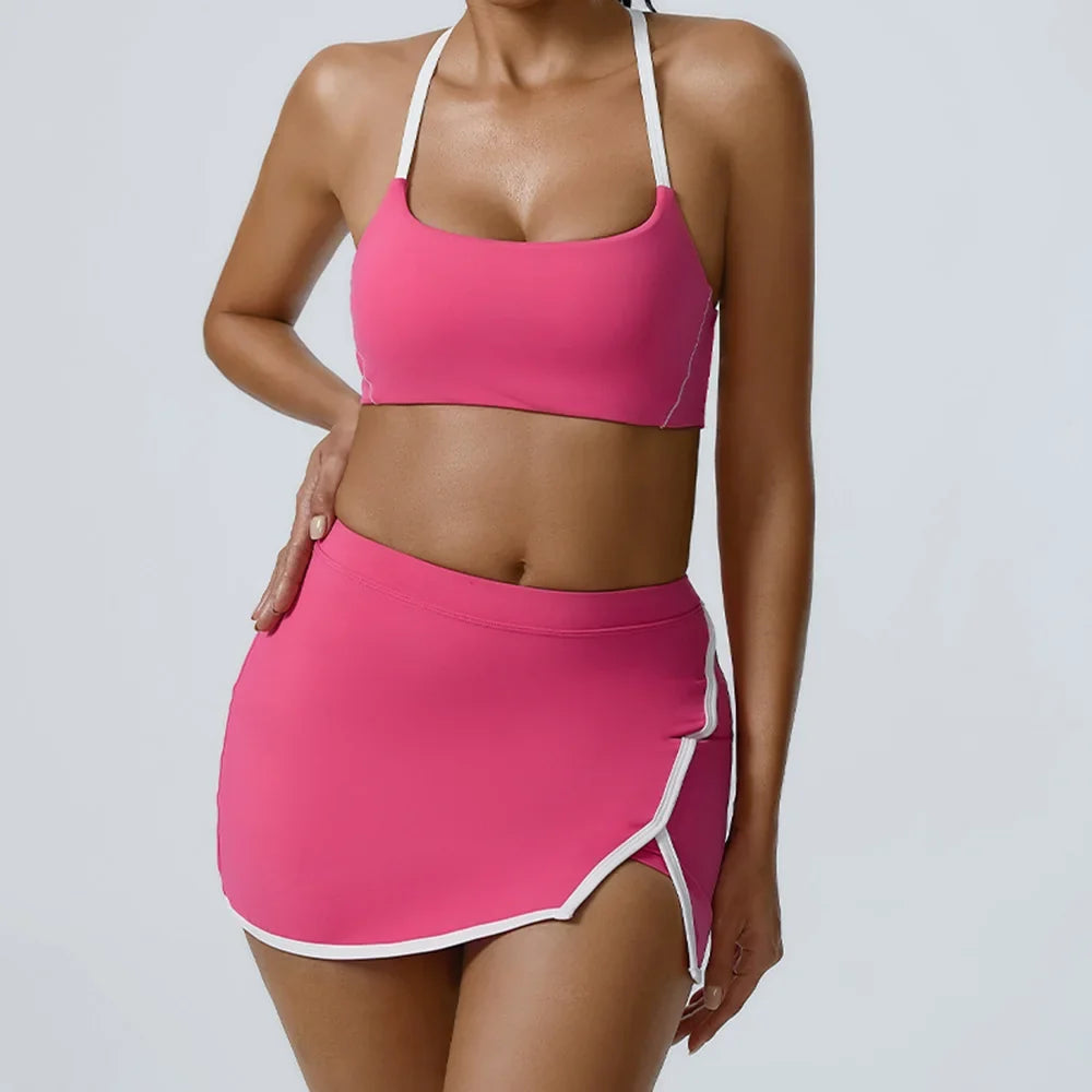 Azure Bra and Bottoms Sport Set