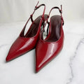 Ocean Patent Pointed Slingbacks