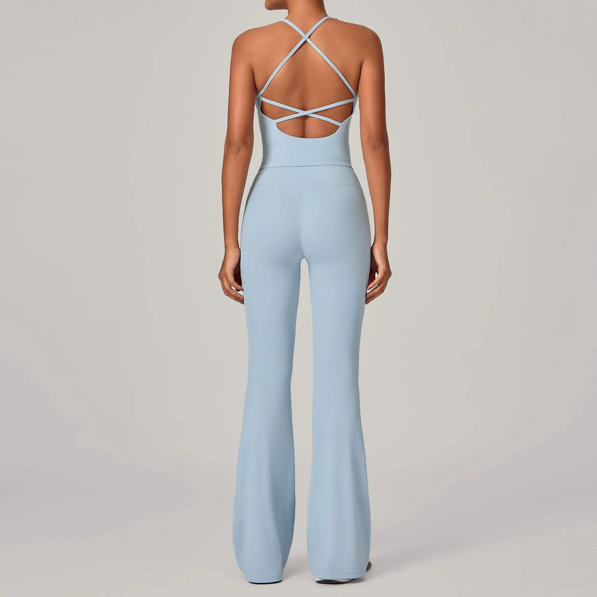 Vanilla Cross-Back Flared Jumpsuit