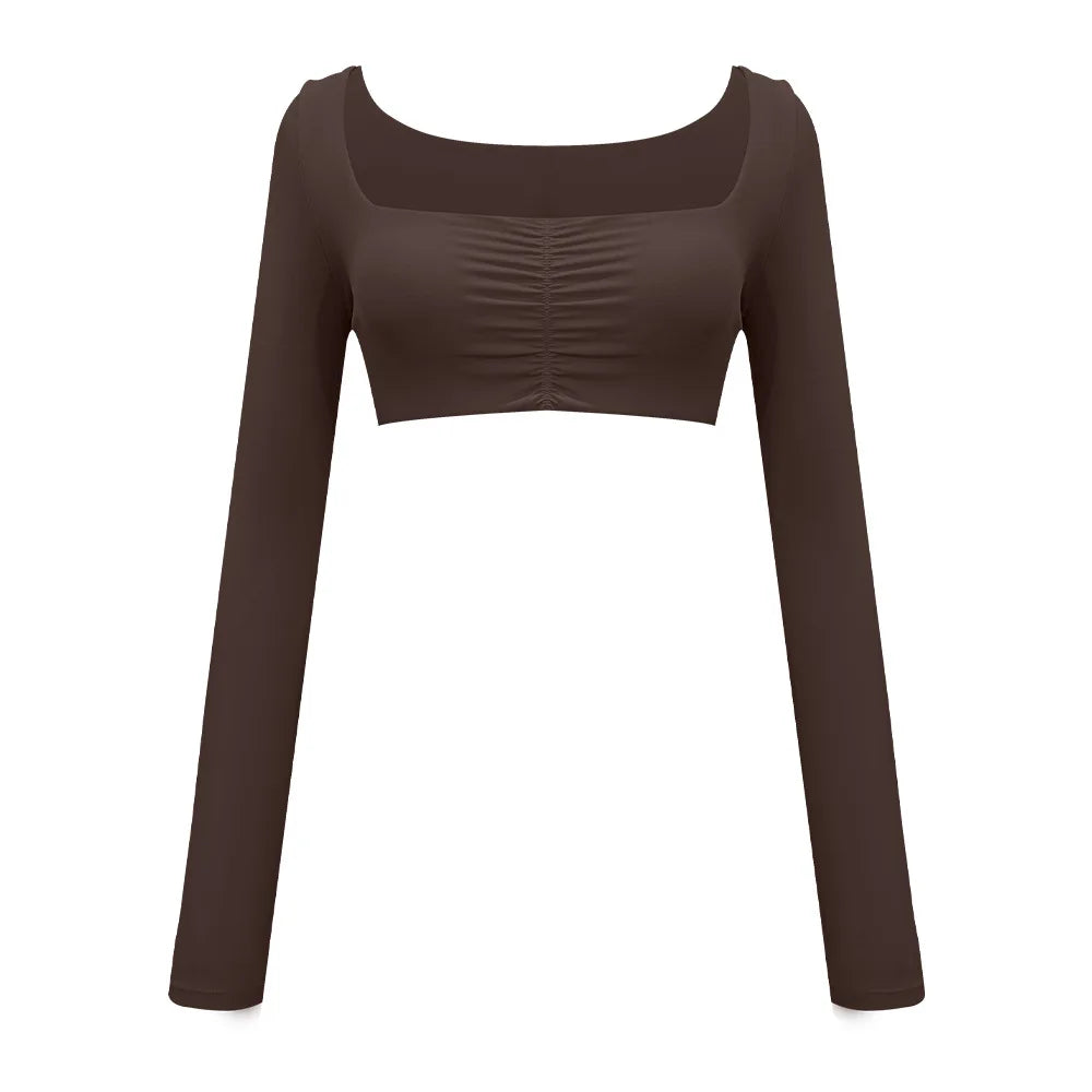 Fawn Long Sleeve Sport Crop Top