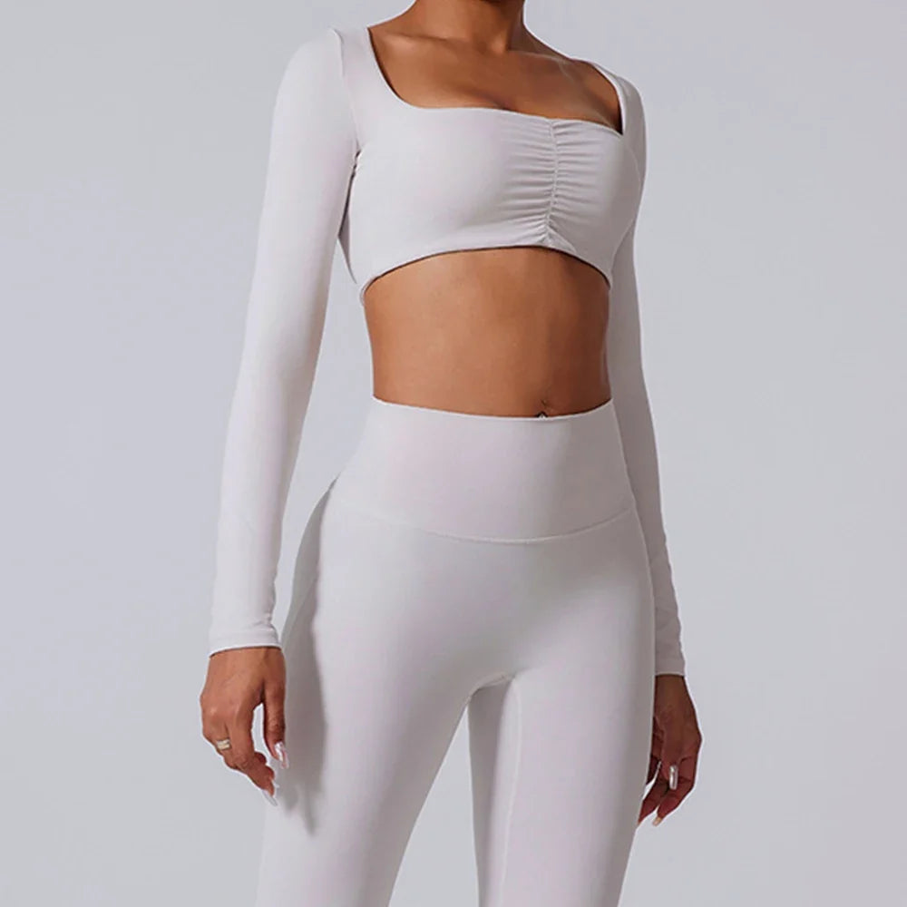 Fawn Long Sleeve Sport Crop Top