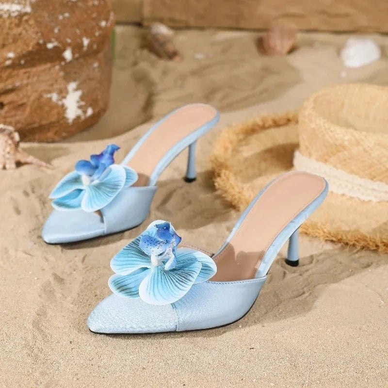 Secret Floral Stiletto Mules