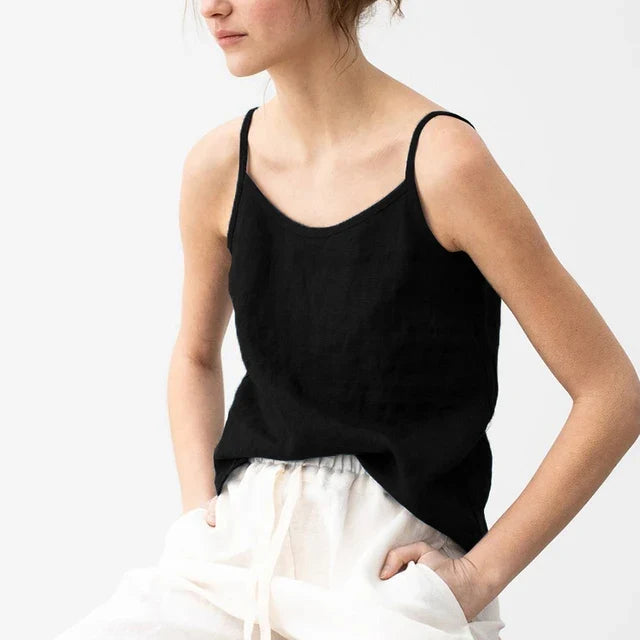 Crystal Cotton Linen Tank