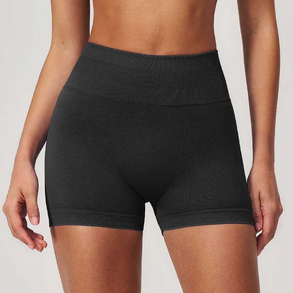 Blush High-Waist Training Shorts