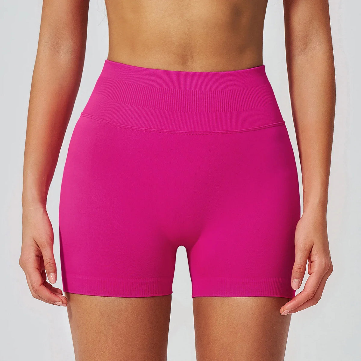Blush High-Waist Training Shorts