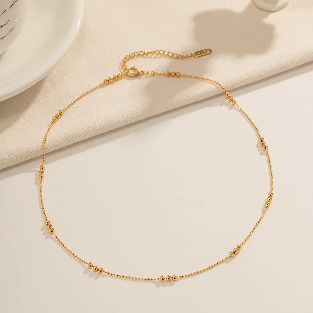 Pearl 18K Gold Chain Necklace