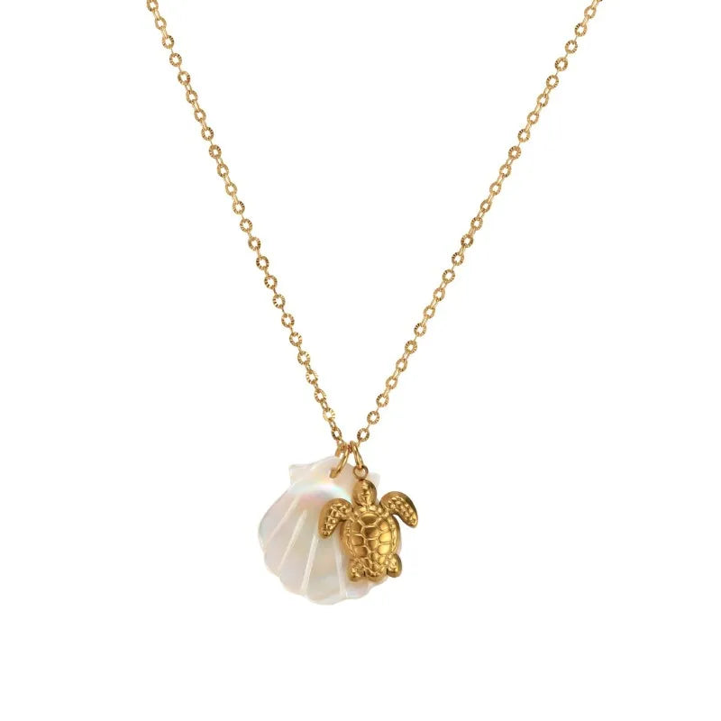 Moonstone Sea Charm Necklace