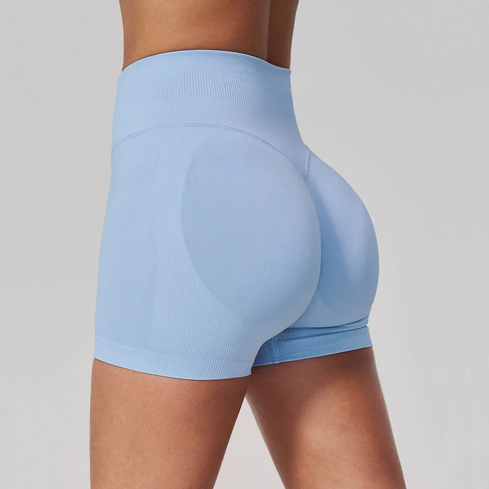 Blush High-Waist Training Shorts