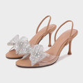 Cora Clear-Strap Bow Heels