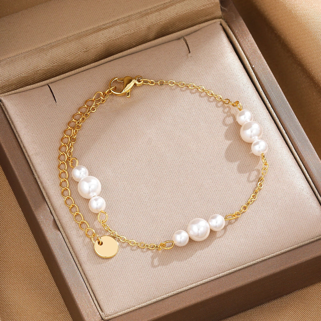 Agate Adjustable Pearl Bracelet