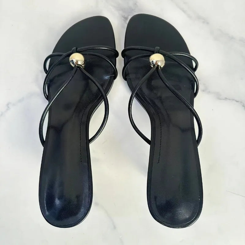 Belle Cross-Strap Stiletto Mules