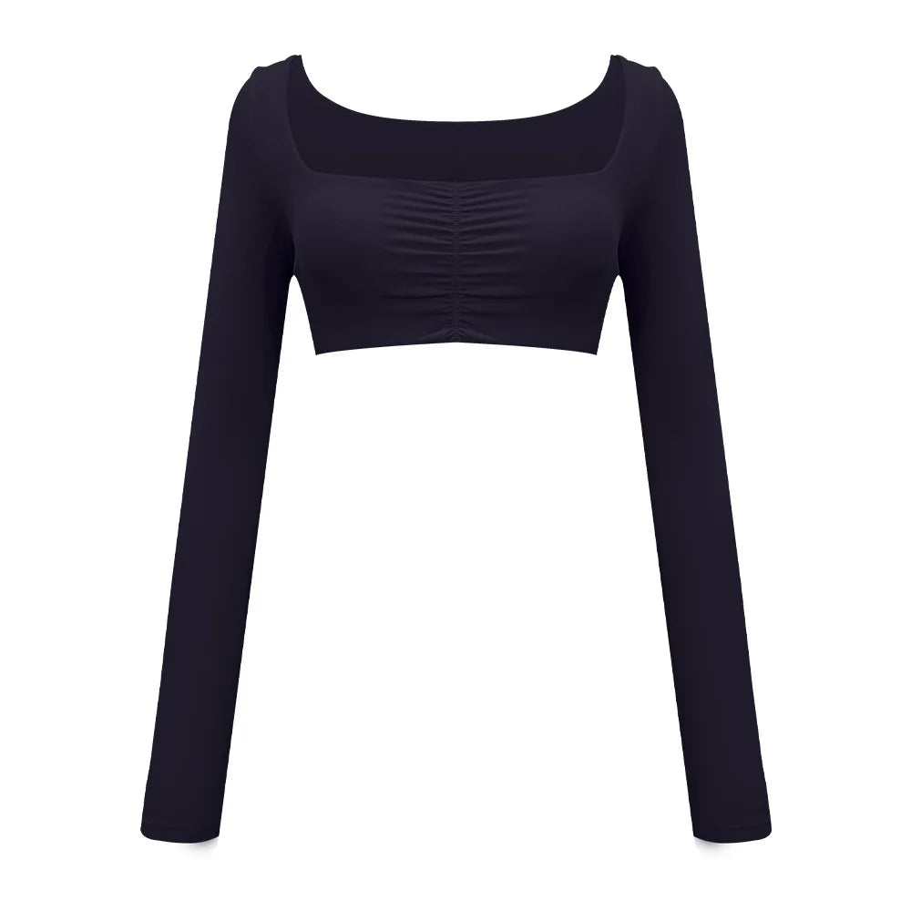 Fawn Long Sleeve Sport Crop Top