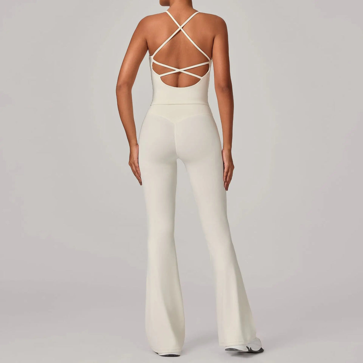 Vanilla Cross-Back Flared Jumpsuit
