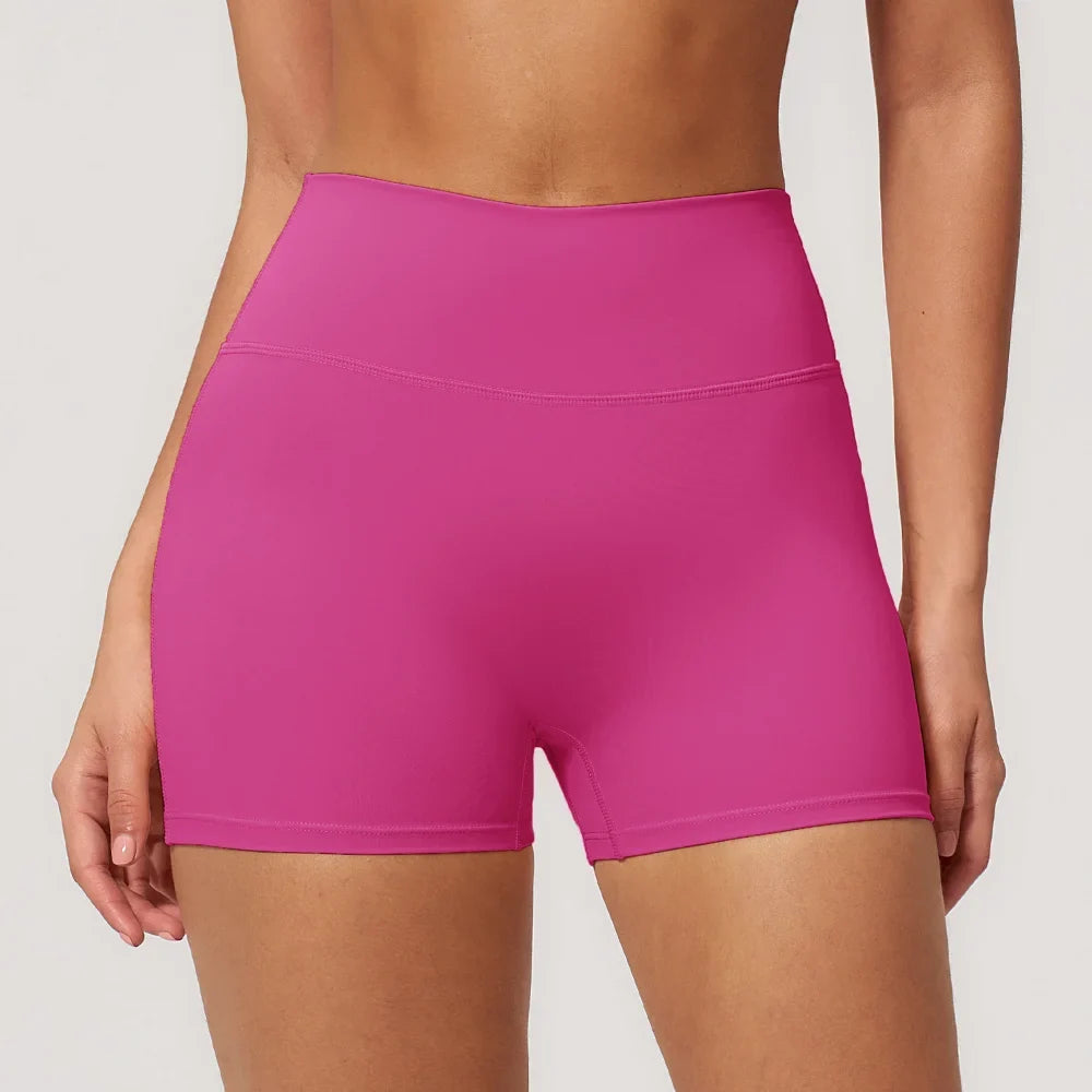 Peach High-Waist Sport Shorts