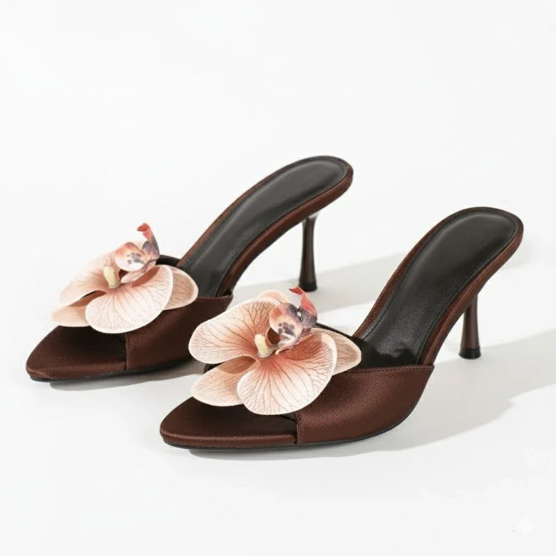 Secret Floral Stiletto Mules