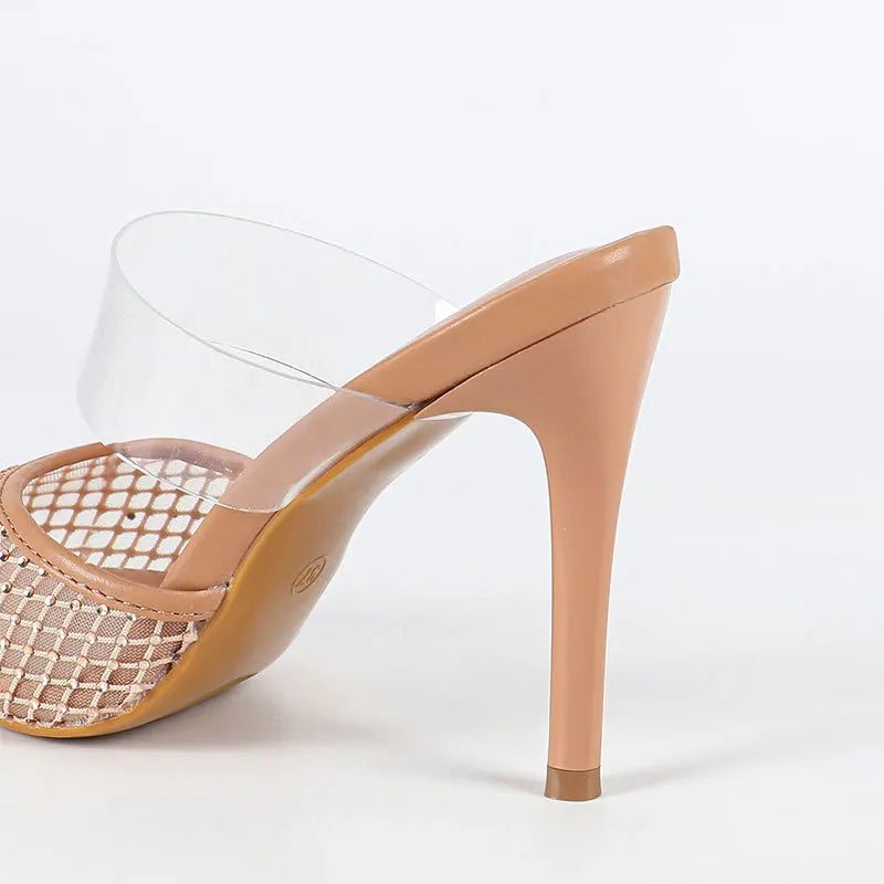 Layla Crystal Mesh Mules