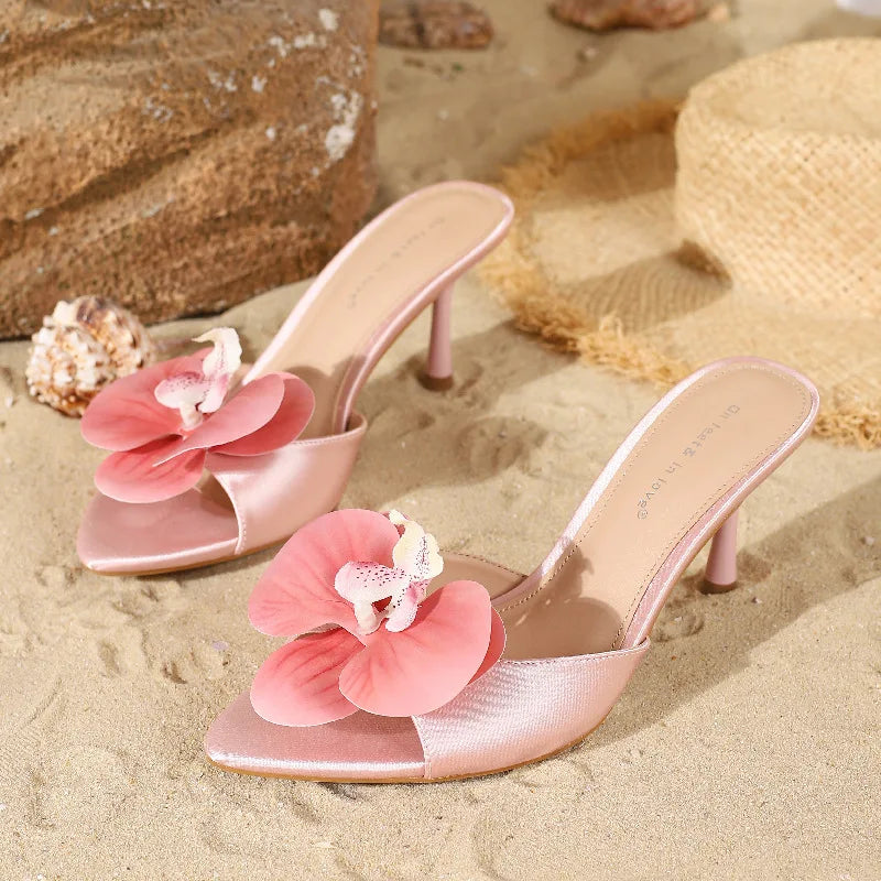 Secret Floral Stiletto Mules