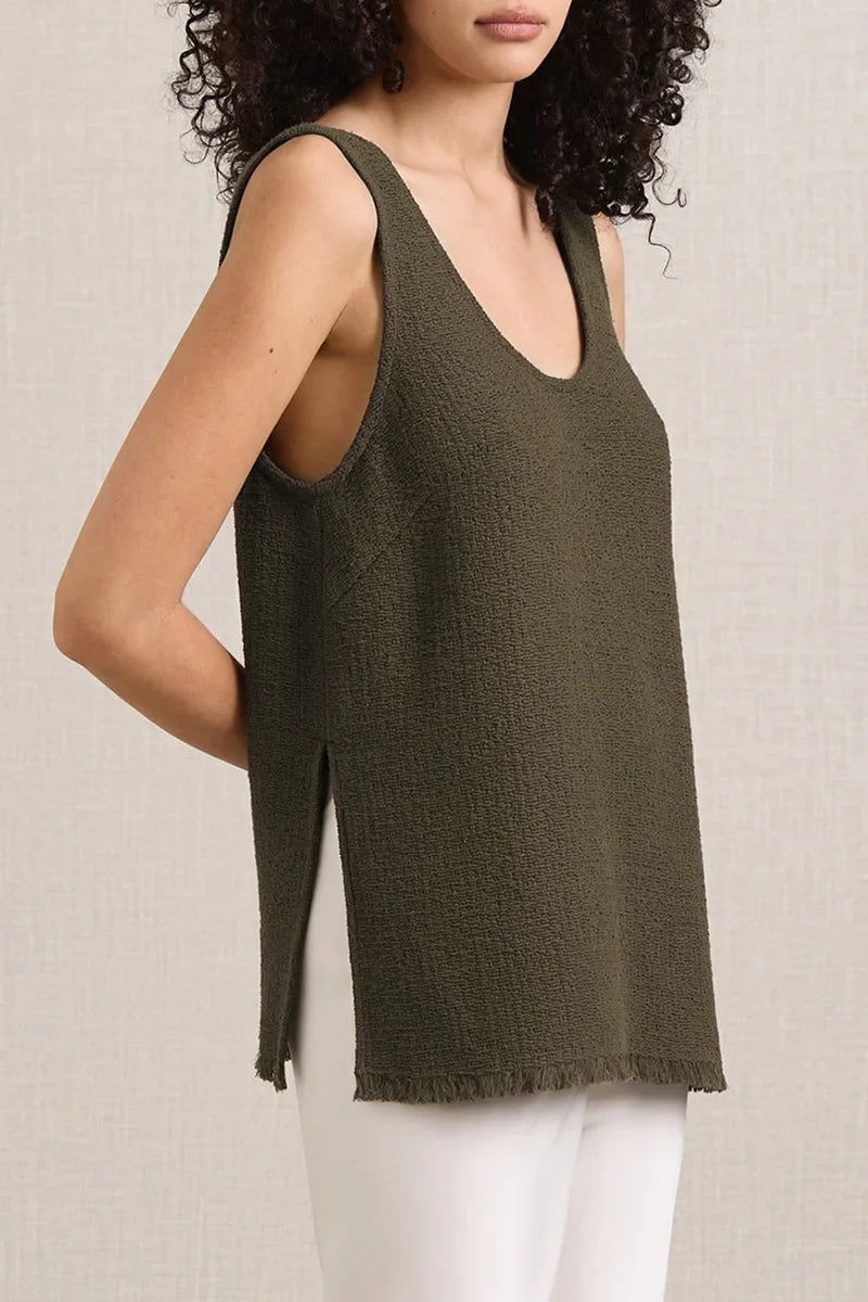 Diamond Tassel-Trim Vest