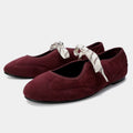 Tamar Suede Lace-Up Mary Janes