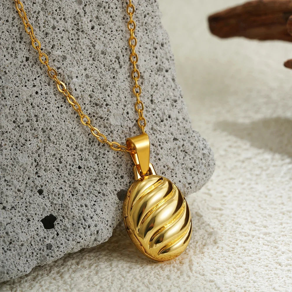 Tanzanite Twist Locket Necklace
