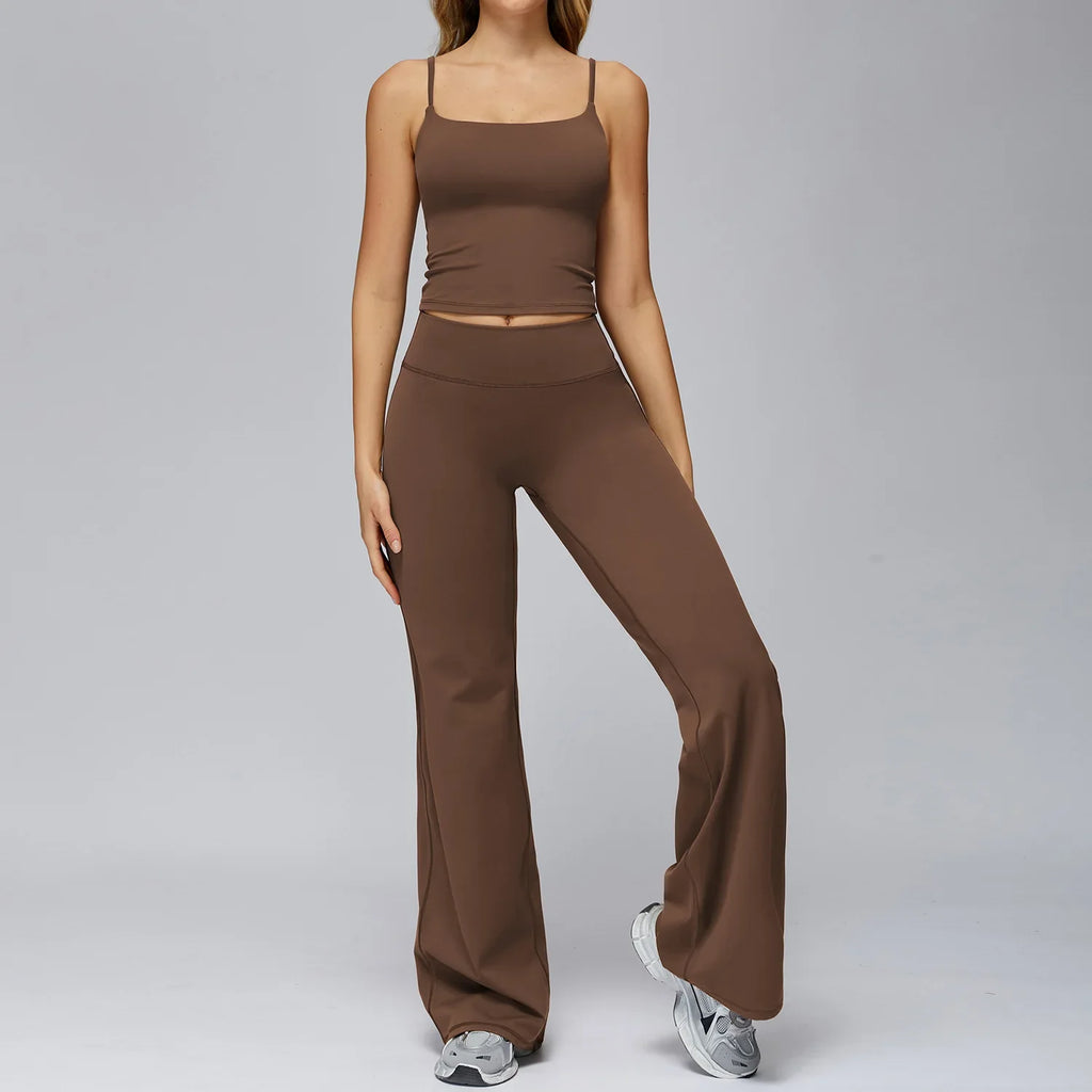 Raspberry Cami and Wide-Leg Set