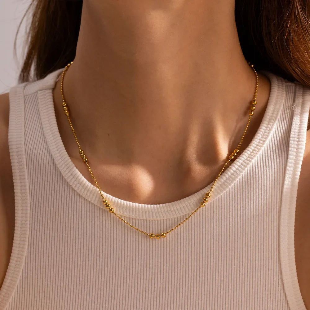 Pearl 18K Gold Chain Necklace
