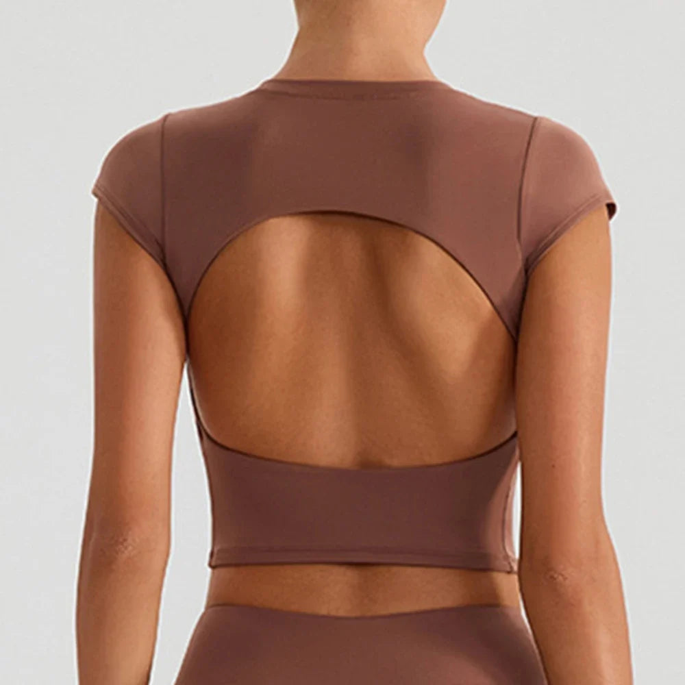 Rust Open-Back Sport Top