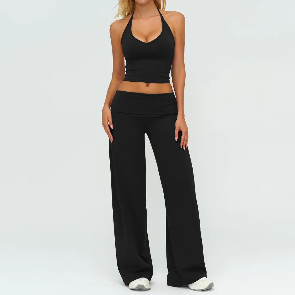 Hazel Halter Top and Wide-Leg Set