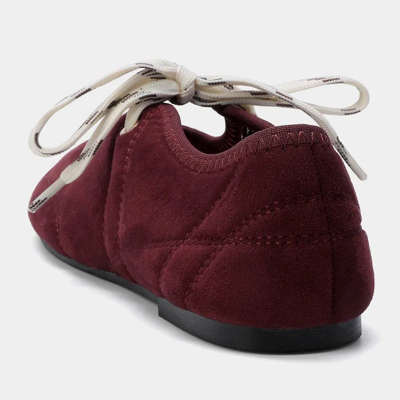 Tamar Suede Lace-Up Mary Janes